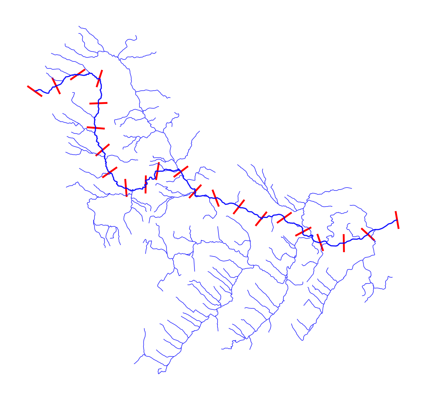 River Elevation and Cross-Section